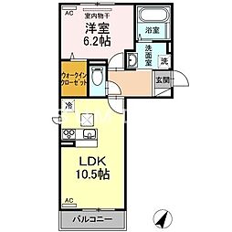 クリエ 1LDKの間取図画像