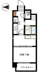 ヒルズ・K2東中央町 1DKの間取図画像