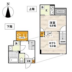 ADC東岡山Fino 1Kの間取図画像
