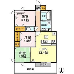 グランドオーシャンA 3LDKの間取図画像