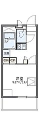 レオパレスエレガンスK 1Kの間取図画像