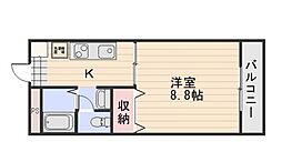 DIAS.U3 1Kの間取図画像