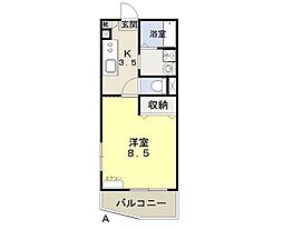 トパーズ白石 1Kの間取図画像