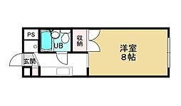 メゾン神宮寺 1Kの間取図画像