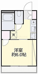 富田ハイツ 1Kの間取図画像