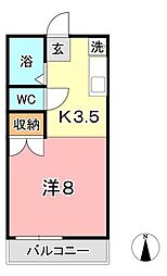 マイ・ディアライフ浜 ワンルームの間取図画像