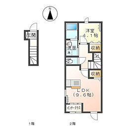 四御神ハウス 1LDKの間取図画像