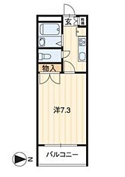 フィネス昭和町 1Kの間取図画像