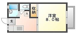 ジュネス奥田C 1Kの間取図画像