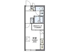 レオパレスノール 1Kの間取図画像