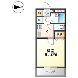 アプローズ 1Kの間取図画像