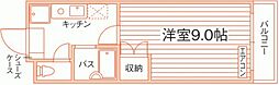 ウイング 1Kの間取図画像