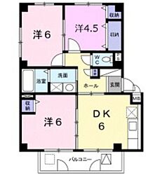 さくらマンションA 2LDKの間取図画像