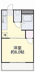 富田ハイツ 1Kの間取図画像