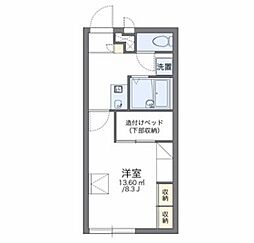 レオパレスグローリー2 1Kの間取図画像