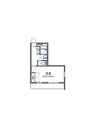 レオパレス中島 1Kの間取図画像