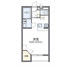 レオパレス芳田 ワンルームの間取図画像