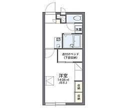 レオパレス神ヶ辻中 1Kの間取図画像