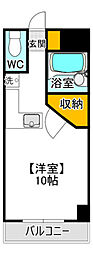 ソレイユ大元上町 ワンルームの間取図画像
