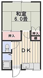 コーポジュン 1DKの間取図画像