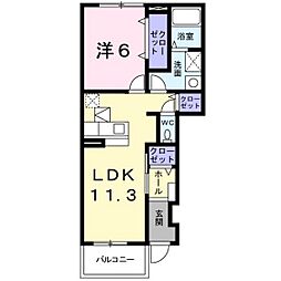 グランツメゾン 1LDKの間取図画像