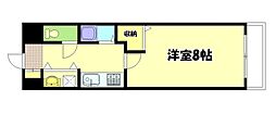 スタシオン南 1Kの間取図画像