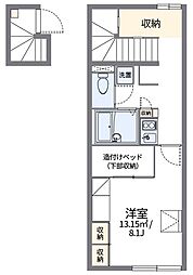 レオパレスnew伊部 1Kの間取図画像