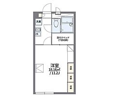 レオパレス福岡A 1Kの間取図画像
