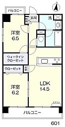 WIN北方マンション 2LDKの間取図画像