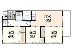 ルネス今村公園 3LDKの間取図画像