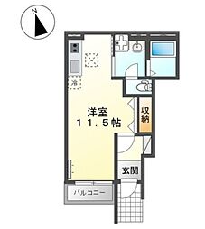 赤坂コート ワンルームの間取図画像