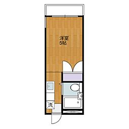 メゾン司B ワンルームの間取図画像