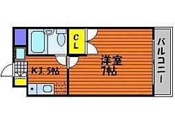 ルイシャトレ厚生町 1Kの間取図画像