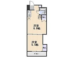 オークタウンマンション 2Kの間取図画像