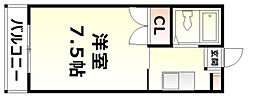 Avion902 1Kの間取図画像