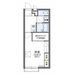 レオパレスガーデンハイツ富田 1Kの間取図画像
