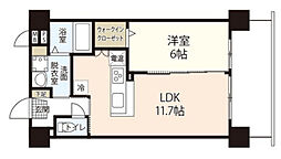 シティマンション衆楽 1LDKの間取図画像