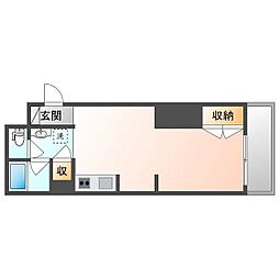 サンピア柳町 ワンルームの間取図画像