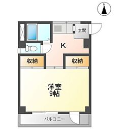 サンジェルマン富田町 1Kの間取図画像