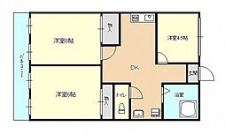第3国際コーポ 3DKの間取図画像