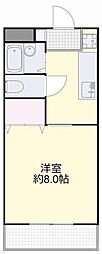 グランディス 1Kの間取図画像