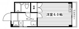 コーポみずしま 1Kの間取図画像