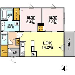 ShallowGardenA 2LDKの間取図画像