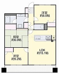 エンヴィーズライフ岡山大雲寺前 3LDKの間取図画像