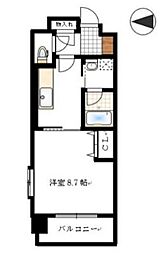 ヒルズ・K2東中央町 1Kの間取図画像