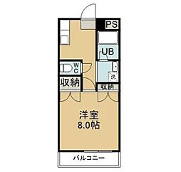 マンションイーグル 1Kの間取図画像