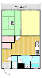 グランヴィア芳泉A 2DKの間取図画像