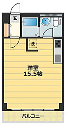CRASSODAIKU 1Kの間取図画像