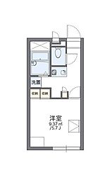 レオパレスアイーダ 1Kの間取図画像