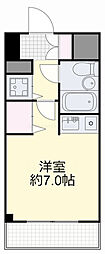 ダイアパレス弓之町 ワンルームの間取図画像